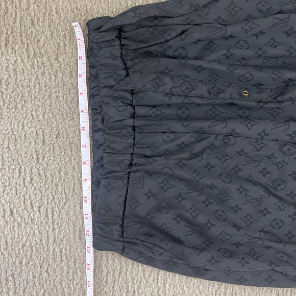 Satin Harem Trouser Running Pants, Black Jogger Track Pants, Size Large - Picture 15 of 16